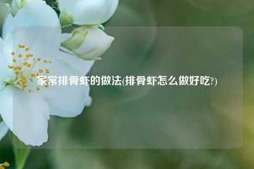 家常排骨虾的做法(排骨虾怎么做好吃?)