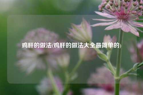 鸡肝的做法(鸡肝的做法大全最简单的)