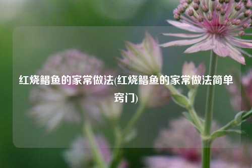 红烧鲳鱼的家常做法(红烧鲳鱼的家常做法简单窍门)